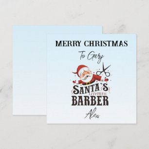 Personalised Barber Christmas Card