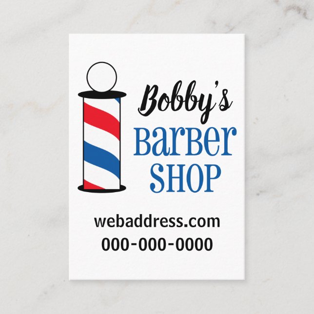 Personalised Barber Shop Business Card (Front)