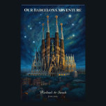 Personalised Barcelona Trip | Sagrada Familia Poster<br><div class="desc">Commemorate a cherished trip, honeymoon, or anniversary with this stunning, personalised wall art. Featuring a magical, "Starry Night" inspired painting of Barcelona's Sagrada Familia, you can customise this piece with your names, dates, and a special message to create a beautiful keepsake of your adventure. This is the perfect, thoughtful gift...</div>