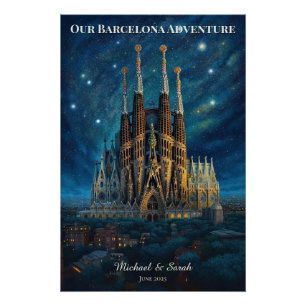 Personalised Barcelona Trip   Sagrada Familia Poster