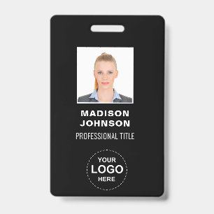Personalised Barcode ID Cards with Logo and Photo Badge