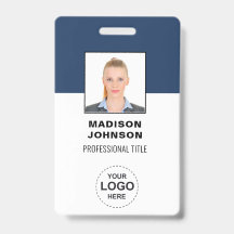 Personalised Barcode ID Cards with Logo and Photo