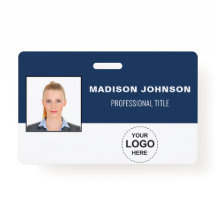 Personalised Barcode ID Cards with Logo and Photo