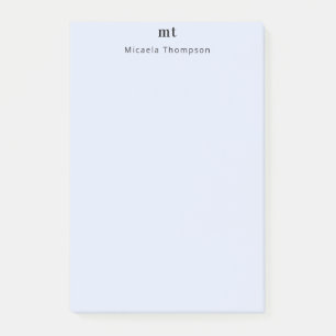 Personalised Barely Purple + Initials Post-it Notes