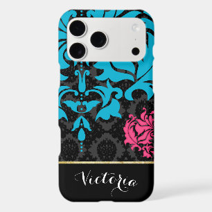Personalised Baroque Pink Aqua Black and Gold 