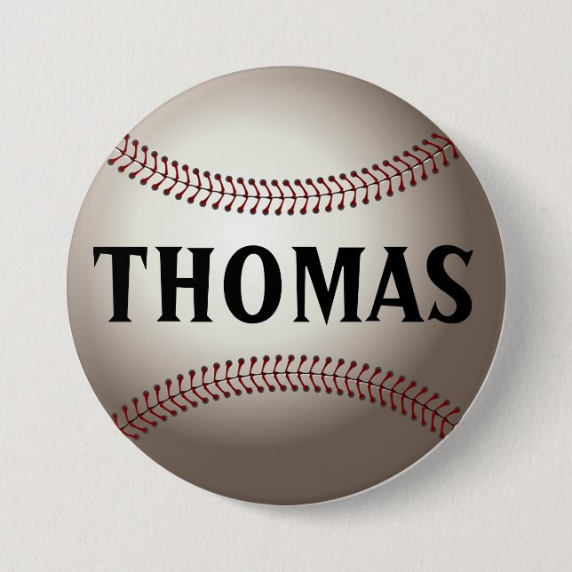 Personalised Baseball 7.5 Cm Round Badge (Front)