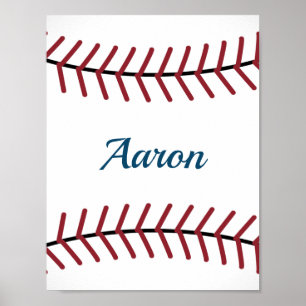 Personalised Baseball Art Craft Paper Print 