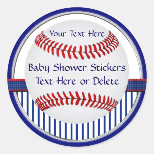 Personalised Baseball Baby Shower Stickers