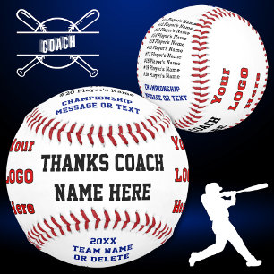 Personalised Baseball Ball for Coaches or Players