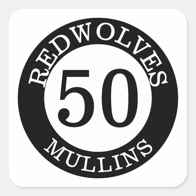 Personalised Baseball Bat Knob Decals Square Sticker (Front)