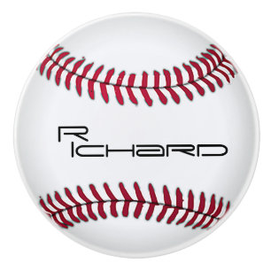 Personalised Baseball  Ceramic Knob