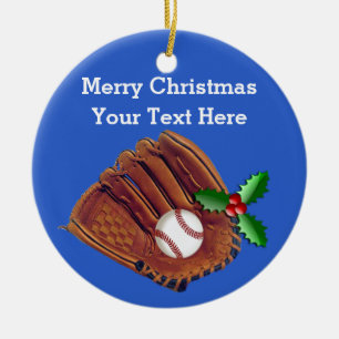 Personalised Baseball Christmas Ornaments