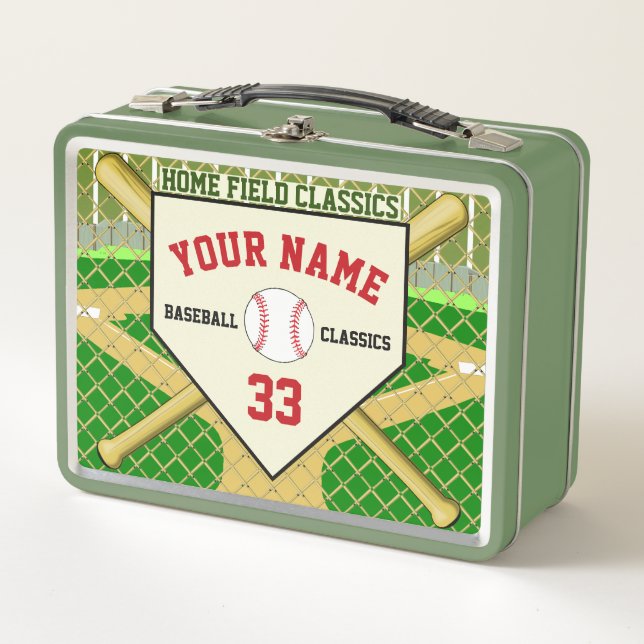 Personalised Baseball Classics Home Field Lunchbox (Front)