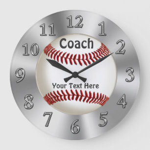 Personalised Baseball Clock for Coaches