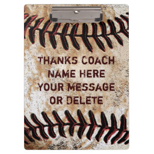 Personalised Baseball Coach Clipboard Cool Vintage
