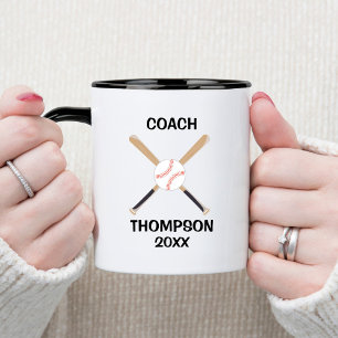 Personalised Baseball Coach Mug