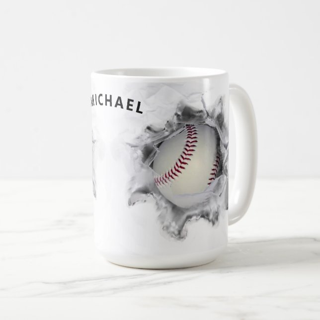 Personalised Baseball Coffee Mug (Front Right)