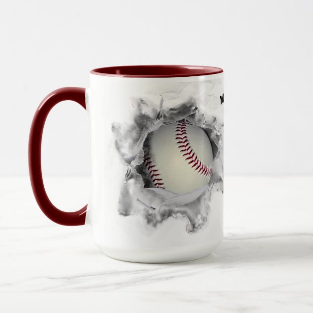 Personalised Baseball Collectable Mug (Left)