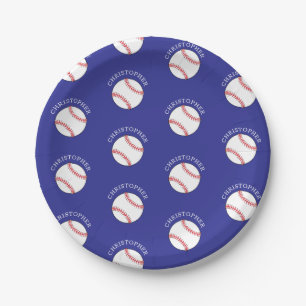 Personalised Baseball Cool Sport Paper Plate