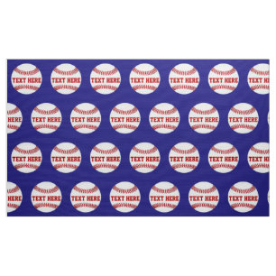 Personalised Baseball Fabric by the Yard YOUR TEXT