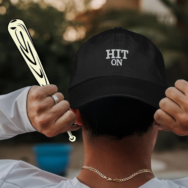 Personalised Baseball Hit Gift for Players Embroidered Hat (Creator Uploaded)