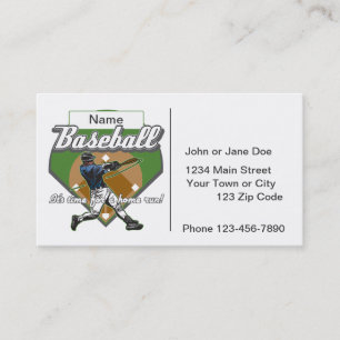 Personalised Baseball Home Run Business Card
