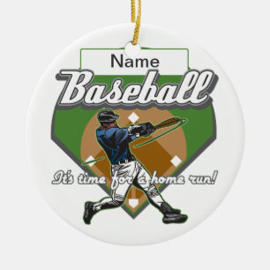 Personalised Baseball Home Run Ceramic Ornament