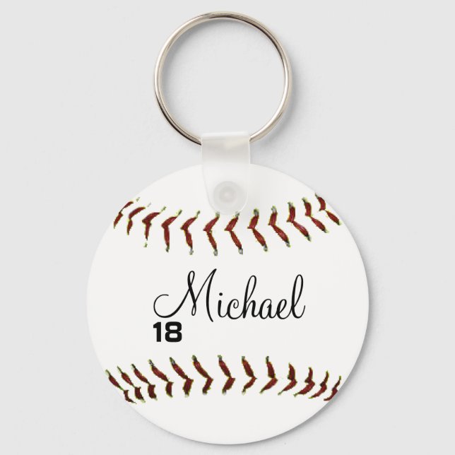 Personalised Baseball Keychain (Front)