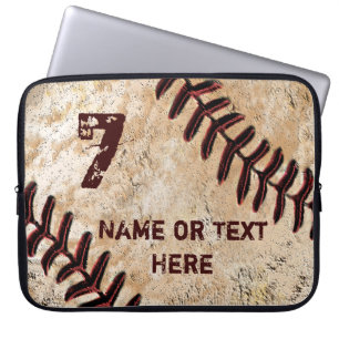Personalised Baseball Laptop Case, NAME and NUMBER Sleeve
