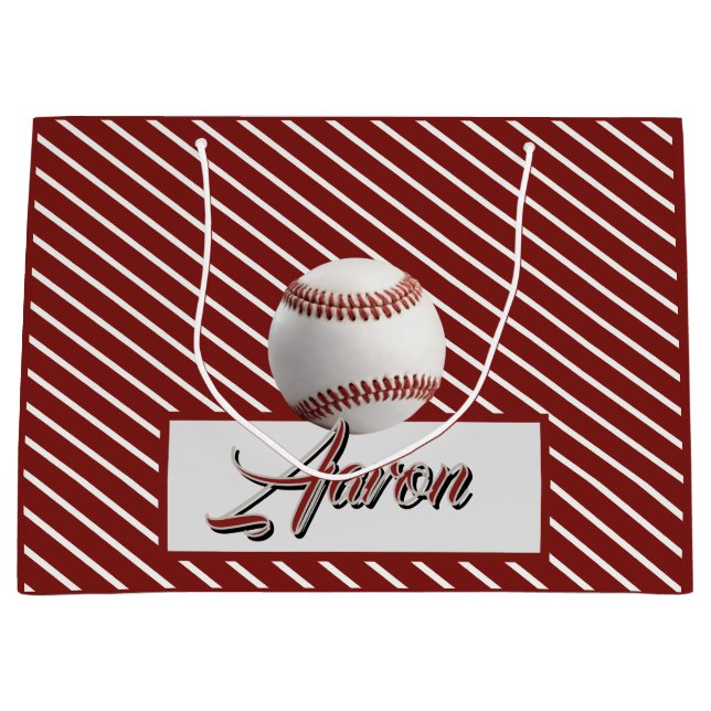  Personalised Baseball Large Gift Bag (Front)