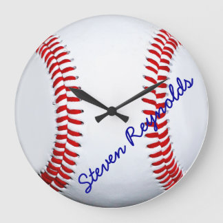 Personalised Baseball Large Wall Clock