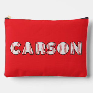 Personalised Baseball Letters Name Accessory Pouch