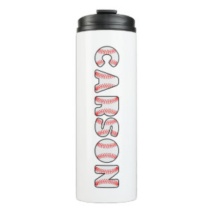 Personalised Baseball Letters Name Thermal Tumbler