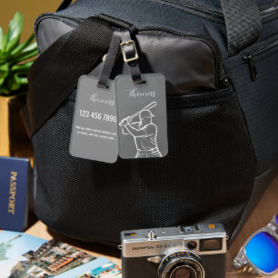 Personalised Baseball Luggage Tag