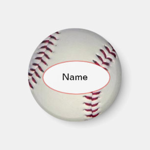 personalised baseball magnet
