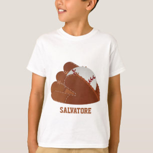 Personalised Baseball Mitt & Ball T-Shirt