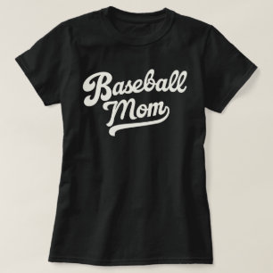Personalised Baseball Mum Custom Jersey Number T-Shirt