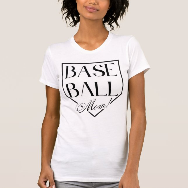 Personalised Baseball Mum Game Day Tshirt w Number (Front)