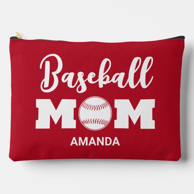 Personalised Baseball Mum Mother's Day Accessory Pouch (Front)
