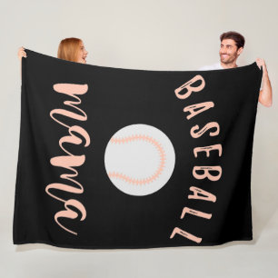 Personalised Baseball Mum   My Mama Baseball Lover Fleece Blanket