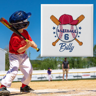 Personalised Baseball Name & Number Button   Custo