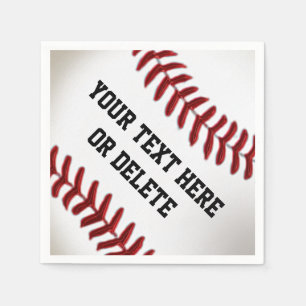 Personalised Baseball Napkins with YOUR TEXT