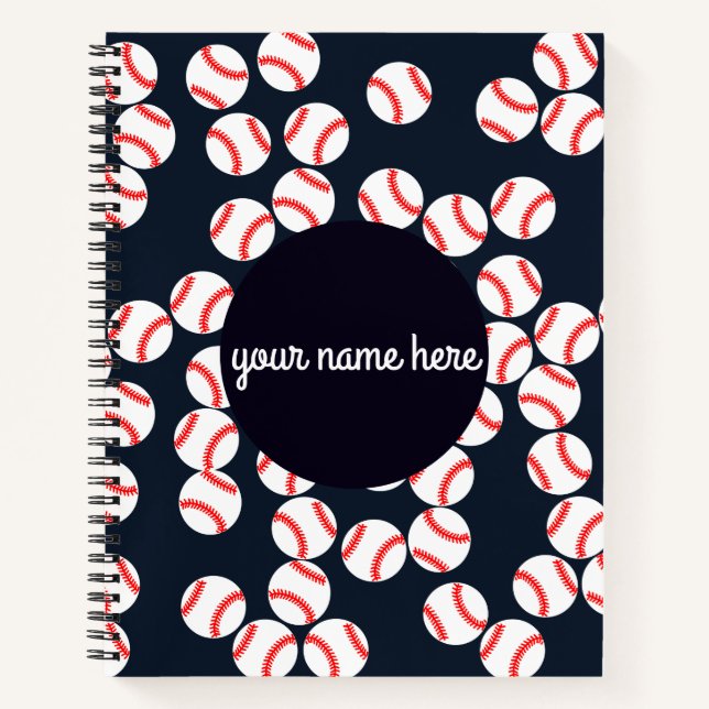 Personalised Baseball Notebook (Front)