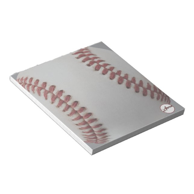  Personalised Baseball Notepad (Angled)