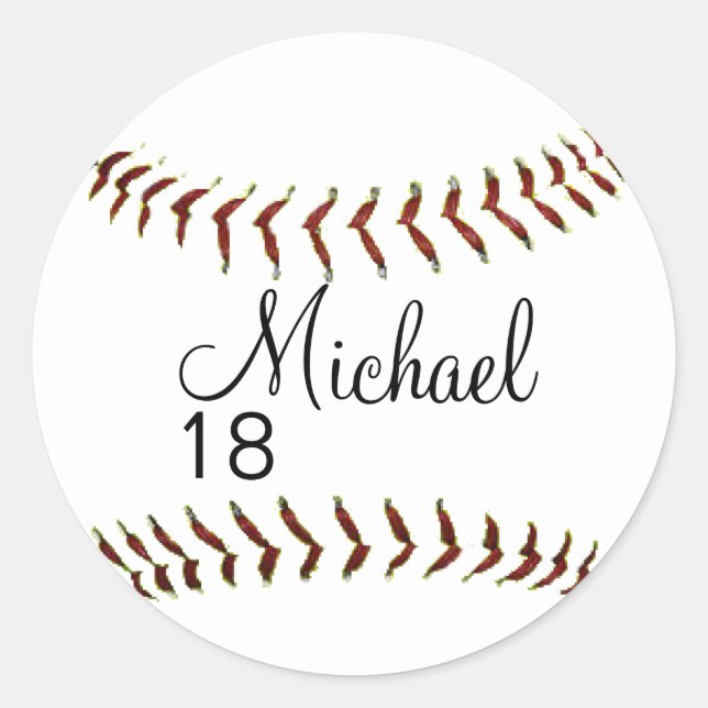 Personalised Baseball or Softball Stickers (Front)