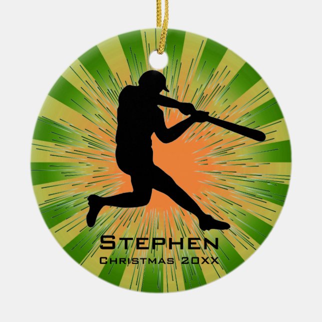 Personalised Baseball Ornament (Front)