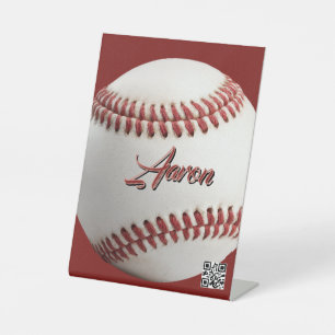 Personalised Baseball Pedestal Sign