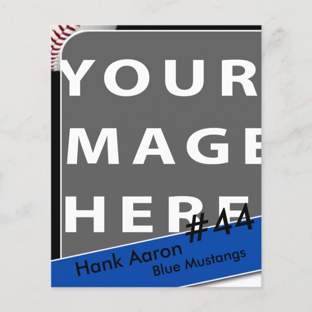 Personalised Baseball Photo Card (Front)