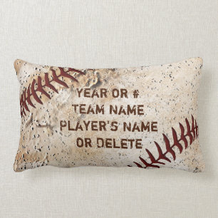 Personalised Baseball Pillow Lumbar, YOUR TEXT