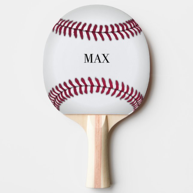 Personalised Baseball Ping Pong Paddle (Front)